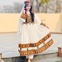 Vente chaude robe afghane pour femmes 2024 nouveau Design afghan Kutchi vêtements pour femmes meilleur prix brodé respirant robe en dentelle
