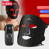 Masque de beauté LED 7 couleurs avec logo personnalisé, masque facial en silicone, masque à lumière jaune, masque facial LED, machine PDT, usine d'origine