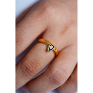 Bague géométrique ajustable en acier inoxydable Edge Horizon - Product Image 4