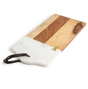 Tabla de Cortar de Madera y Mármol con Superficie Pulida, Tabla de Cortar Ideal, Tabla para Queso de Mármol y Madera de Acacia, Tabla para Queso de Venta Caliente - Product Image 2