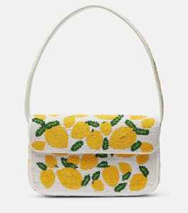 Porte-monnaie brodé à la main en perles de rocaille, léger, personnalisable, forme carrée, motif floral, couleur et logo personnalisés - Product Image 1