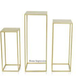 Heavy-Duty Modern Creative Art Wedding Decoration Supplies Black <b>Powder</b>-Coated Metal Stand with <b>Acrylic</b> Top by Harlow - Product Image 5