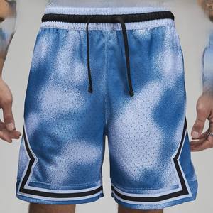 Shorts de basket-ball en maille bleu dégradé personnalisés avec des panneaux latéraux en forme d'étoile et un cordon noir pour hommes, pour la salle de sport ou le streetwear - Product Image 2