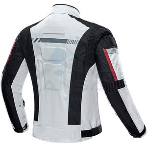 Blouson de moto blindé intégral pour homme, équipement de moto, veste de protection imperméable et coupe-vent, blanc - Product Image 2