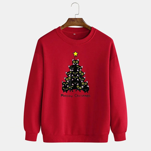 Sweat-shirt à col rond unisexe en coton uni avec épaules tombantes personnalisable pour les vêtements d'hiver pour femmes - Product Image 1