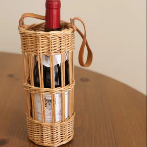Panier bouteille de vin en osier, panier tissé - Product Image 1