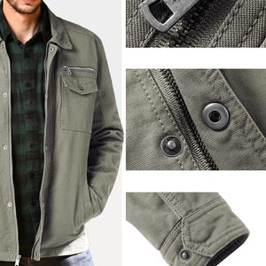 Vestes pour hommes en toile 100% coton respirantes à manches longues, personnalisables en gros, vestes pour hommes, veste pour homme - Product Image 5