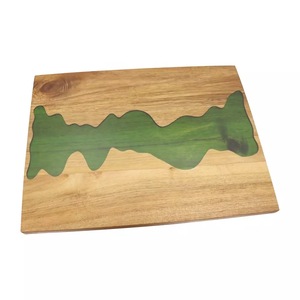 Résine artisanale indienne avec planche à fromage en bois Planche de service en résine et bois Plateau de service à fromage et planche à découper - Product Image 4
