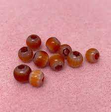 Cuentas espaciadoras de Chevron Vintage en rojo naranja blanco para fabricación de joyas y cuentas de cristal de Murano - Product Image 3