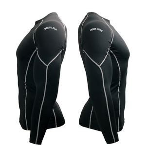 Wholesale UPF50+ Breathable Compression Shirt <b>Rashguard</b> Sublimated Long Sleeve Custom Surf <b>BJJ</b> Rash Guard - Product Image 4