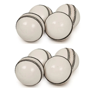 Balle dure de cricket en cuir de haute qualité couleurs blanches balle dure de cricket meilleur prix pour une bonne balle de sport au Pakistan - Product Image 2