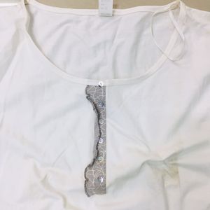 Fashion Women Teenagers Casual 100% Cotton <b>T</b>-<b>Shirt</b> High Quality Blank Decoration Piping Vintage Logo Custom Oversized Plain - Product Image 3