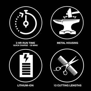 Tondeuse professionnelle rechargeable USB pour hommes, kit de coupe de cheveux et de barbe en acier inoxydable, réglable, pour la moustache - Product Image 4