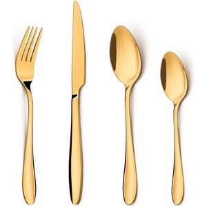 Elegant 304 Heavy Stainless Steel Cutlery Flatware Set Dishwasher Safe Mirrored Steel for Business <b>Gifts</b> - Product Image 6