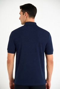 Wholesale Custom Men's Short Sleeve Zip Polo <b>Shirt</b> Premium Quality Pique Fabric <b>Collar</b> Zipper Placket Casual Business - Product Image 5