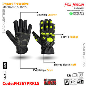 Guantes mecánicos de protección de alta calidad antiimpacto Guantes industriales de seguridad en cuero de vaca con máxima protección - Product Image 2