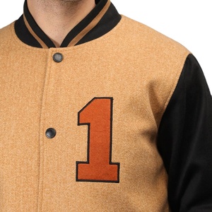 Chaqueta con letras para hombre con diseño de bordado cálido de invierno, venta en línea, chaqueta universitaria de calidad fina para hombre - Product Image 5