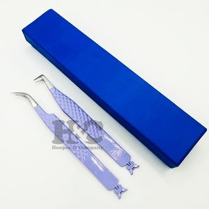 Pince à cils Pince papillon durable pour extension de cils Pince à épiler pointue en acier inoxydable Logo en acier inoxydable vison - Product Image 3