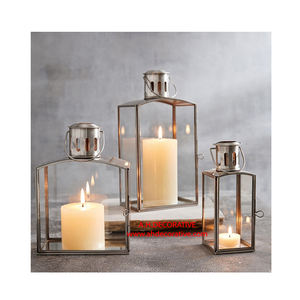 Linterna de Metal más increíble, color gris, acabado, forma redondeada, diseño de alambre de Metal, candelabro, linterna con votivo de vidrio - Product Image 6