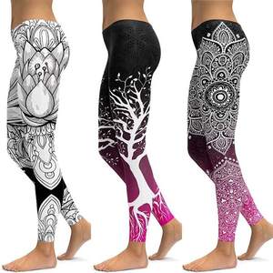 Pantalon de yoga moulant et long pour femme, vêtement d'activité physique, imprimé brésilien - Product Image 1