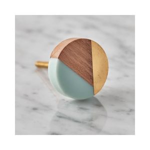 Pomos de puerta de madera y resina con diseño dorado de tres tonos vintage, tiradores decorativos para cajones de armarios para muebles interiores y uso doméstico - Product Image 1