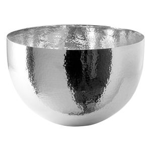 Cuenco de Metal de Diseño Ondulado Plateado de Lujo, Perfecto para Centros de Mesa Elegantes y Decoración Festiva - Product Image 5