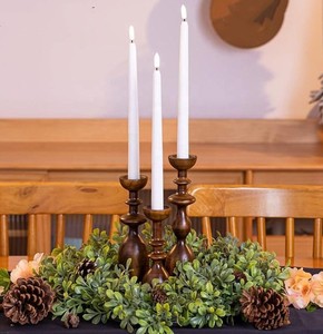 เชิงเทียนไม้ธรรมชาติแบบมินิมอลตกแต่งบ้านสไตล์ชนบทที่วางเทียนทำด้วยมือสำหรับบรรยากาศสบายๆ - Product Image 5