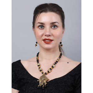 Ensemble de bijoux Mala noirs tendance - Product Image 1