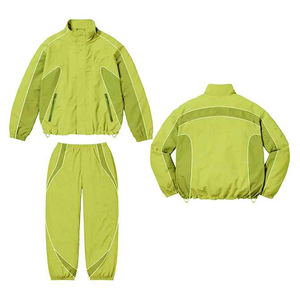 New Custom Logo Button-Up Windbreaker Nylon Shirt and <b>trouser</b> <b>Lightweight</b> Running <b>Summer</b> Sweat suit for Men & <b>Women</b> - Product Image 2