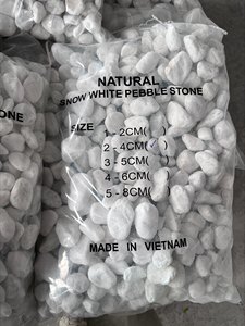 Guijarros de Mármol Blanco Cristal, Piedra Natural Redonda para Paisajismo y Decoración Interior y Exterior - Product Image 5