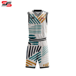 Kit d'uniforme de basket-ball Uniformes de basket-ball sublimés Maillots Shorts Broderie Tackle Twill Uniforme de basket-ball pour hommes - Product Image 5