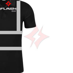 Polyester/Cotton Customizable <b>High</b> Visibility ANSI Class 1 Waterproof Reflective Safety <b>Polo</b> <b>Shirt</b> Breathable Industrial - Product Image 3