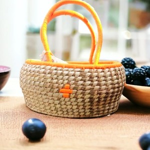 Venta de fábrica, cesta de hierba Sabai Natural ecológica hecha a mano con asa, cesta de mimbre tejida a mano para cesta de almacenamiento de regalo - Product Image 2