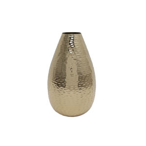 Florero de Metal de calidad superior acabado dorado para el hogar sala de estar Mesa jarrones de Metal decorativos hechos a mano a granel - Product Image 3