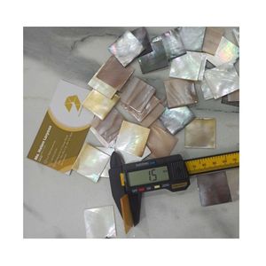 Pulido 30*30*1,5mm fregona colorida madre de concha de perla incrustación chapa pulida incrustación decoración para joyería - Product Image 4