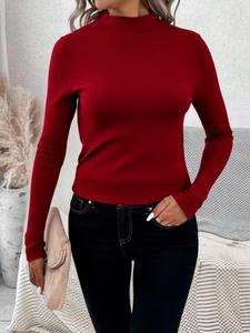 Sueter de TEJIDO, ajustada Para mujer de cuello mediano CON TEJIDO elastico Y Super entallador IDEA Para usar diario. - Product Image 5