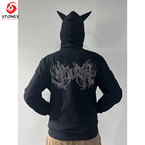 Luxury Oversized <b>Pullover</b> Hoodie Custom 100% Cotton Heavyweight Streetwear for Winter Plain Dyed - Product Image 4