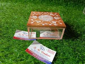 Sultan Treasure Acrylic Gift <b>Box</b> with <b>Wooden</b> Lid Inlaid with Mother of Pearl Ideal for Luxurious Chocolate Sweet Gifting - Product Image 6