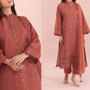 Fashion Stylish <b>Kurta</b> Dupatta <b>Set</b> Ethnic Wear Pakistani 3 Piece Cotton Suit <b>Women</b> Casual Dress <b>Set</b> - Product Image 6