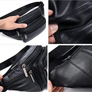 Riñonera de cuero de alta calidad, gancho para auriculares de carga a la moda, bandolera deportiva para exteriores, bolsa de pecho para raqueta de viaje - Product Image 5