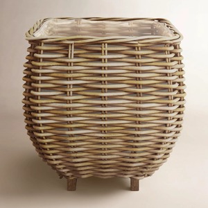 Rattan <b>basket</b> <b>for</b> <b>plants</b> and items Handmade Storage <b>Basket</b> Wholesale eco-friendly Made in Viet Nam - Product Image 1