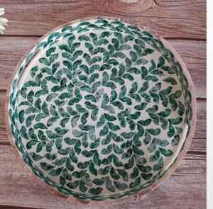 Bandeja de servicio rectangular con incrustaciones de hueso de diseño exclusivo hecha a mano, patrón Floral ecológico, estilo árabe de grado comercial - Product Image 3