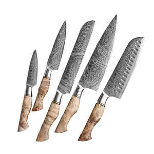 ชุดมีดดามัสกัสชุดมีดทำครัวดีไซน์ใหม่พร้อมบริการ OEM สำหรับชุดมีดเชฟตามสั่ง - Product Image 5