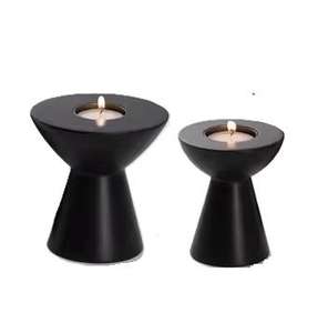 เชิงเทียนทรงกรวยสีดำสำหรับเทศกาลผู้จำหน่ายที่เชื่อถือได้แท่นวางเทียนทำจากไม้ทันสมัย - Product Image 1