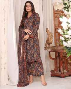 Vestido de fiesta Formal sin costuras más vendido para mujer nuevo diseñador longitud Regular Salwar Kameez 2025 vestido musulmán para primavera - Product Image 3