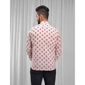 Chemise en coton imprimée pour homme, coupe slim, style décontracté chic, 100% popeline, manches longues, tailles XL à 6XL - Product Image 5
