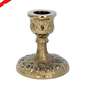 Portavelas de acero inoxidable con acabado plateado de aspecto elegante para hoteles, restaurantes y bares - Product Image 4