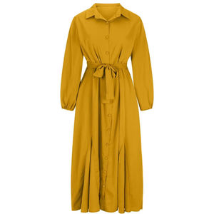 Precio al por mayor Abaya personalizada para damas Alta calidad Último diseño Color sólido Abaya para mujeres Transpirable - Product Image 4