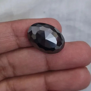 25 Cts Noir Fantaisie Ovale Forme Moissanite Diamant VVS Clarté Excellente Coupe Personnalisé 9mm Perle Pendentif Bijoux - Product Image 5