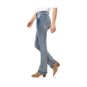 Jean en denim droit élégant pour femme, style urbain, personnalisable – Nouvelle collection - Product Image 2
